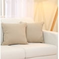 thumbnail image 4 of Mainstays Decorative Square Throw Pillow, Solid Texture, 18 in x 18 in, Tan, 2 Pack, 4 of 6