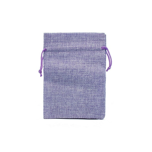 Guardurnaity 50 Uds. Saco con cordón joyería anillos pendientes bolsas arpillera embalaje boda Natural fiesta envoltura cumpleaños duradero Ropa, zapatos y accesorios Miscelánea Violeta