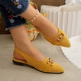 thumbnail image 6 of Yellow Ladies Casual Flats Featuring A Sleek Pointed Toe And Contoured Insole For All-Day Support, 6 of 9