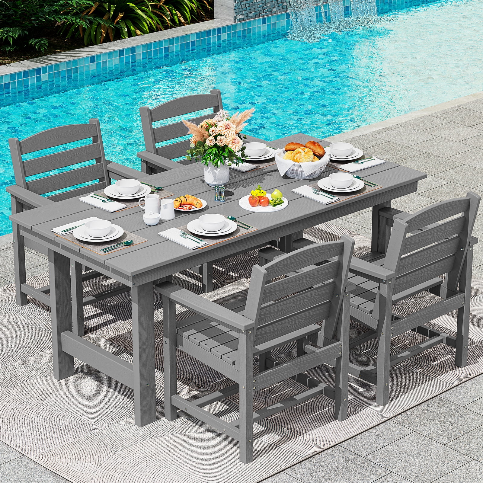 8 x 10 rectangular patio umbrella Treasure Garden 8x10 ft Outdoor (Rectangular, High-Perf Water Cycle in a All frames are outfitted rtly-shipping-rate:5.99 Color:Moon Black