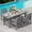 Grey, variant on SERWALL Outdoor Dining Sets for 6, 6-Piece Patio Dining Set with 1 Rectangular table, 4 HDPE Dining Chairs & 1 Dining Bench, Gray