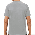 thumbnail image 3 of Fabrcox Quick Dry Shirts for Men Crew Neck Men Short Sleeve Shirt Spring Going Out Fitness Big and Tall Men's Shirts Gray S, 3 of 3