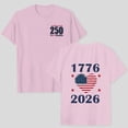 thumbnail image 4 of Duqingm Custom Usa Eagles 250th Anniversary Independence Day POROPL T Shirts for Women,Cotton Womens Graphic Tshirts Crewneck Short Sleeve Shirt Pink,M, 4 of 7