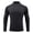Black, variant on GigrtiJin Men Quick-Dry Active Sports Shirt Quarter Zip Long Sleeve Running Pullover Tops Outdoor Athletic Shirts