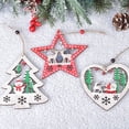 thumbnail image 4 of Cateissary Colgante de Diseño hueco Estrella Árbol de Navidad Adornos colgantes Placa Puerta Letrero Colgador Decoración Hogar Boda Regalos de Kits de decoración para fiestas Corazón Cateissary HA069600-01, 4 of 6