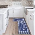 thumbnail image 3 of Blue Buffalo Plaid Kitchen Mat Set of 2 Non Slip Thick Kitchen Rugs and Mats for Floor Comfort Standing Mats for Kitchen, Sink, Office, Laundry, 17"x47"+17"x28", 3 of 6