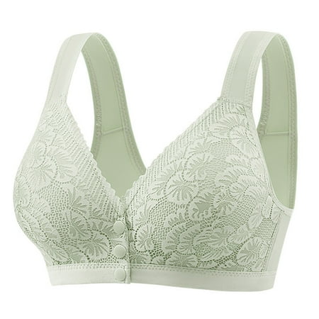New & Trending  Women s Soft Cup Bra  No Wire Front Closure  Comfortable Seamless  Wireless  for Daily  Workout  Sports  Nursing  Bralette  Sports Wireless Bra | Green L  Sopatenor