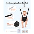 thumbnail image 5 of VEVOR Toddler Swing and Jumper, 2 in 1 Swing Set and Bouncer, Soft Cushion with Foldable A-Frame Metal Stand, Heavy-Duty Thick Ropes, Easy to Install and Store, for Indoor or Outdoor Play, Black, 5 of 9