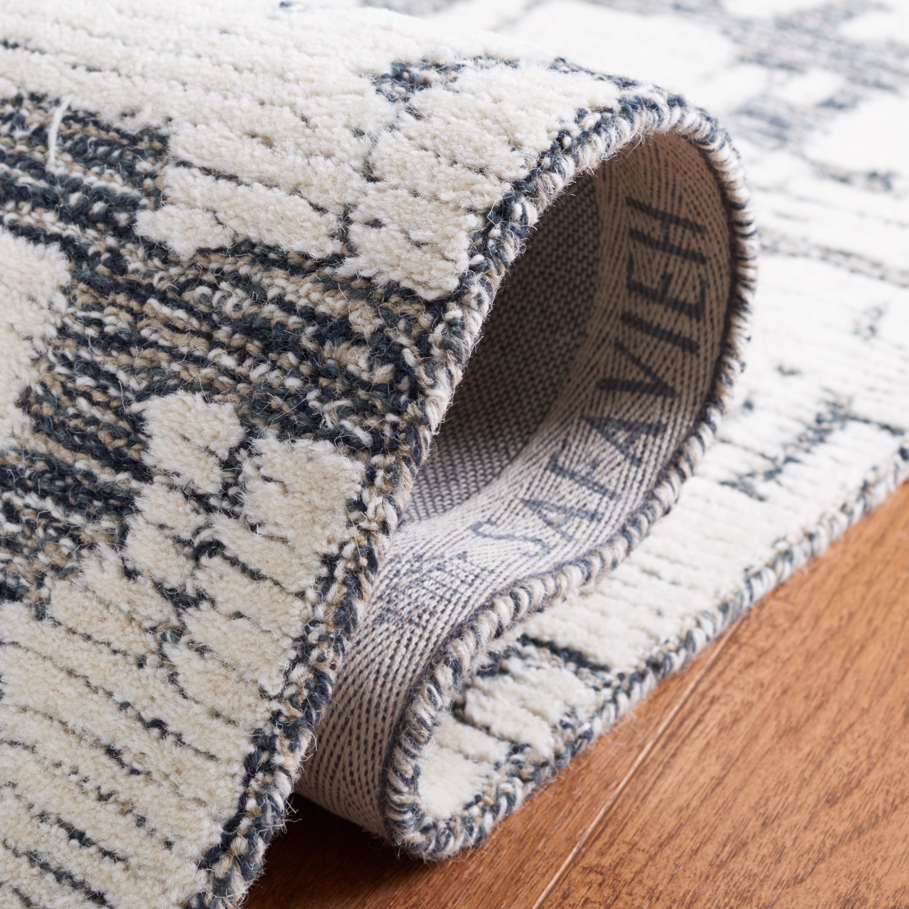 Safavieh Martha Stewart Fleur Distressed Area Rug, Charcoal/Ivory, 8' x 10'