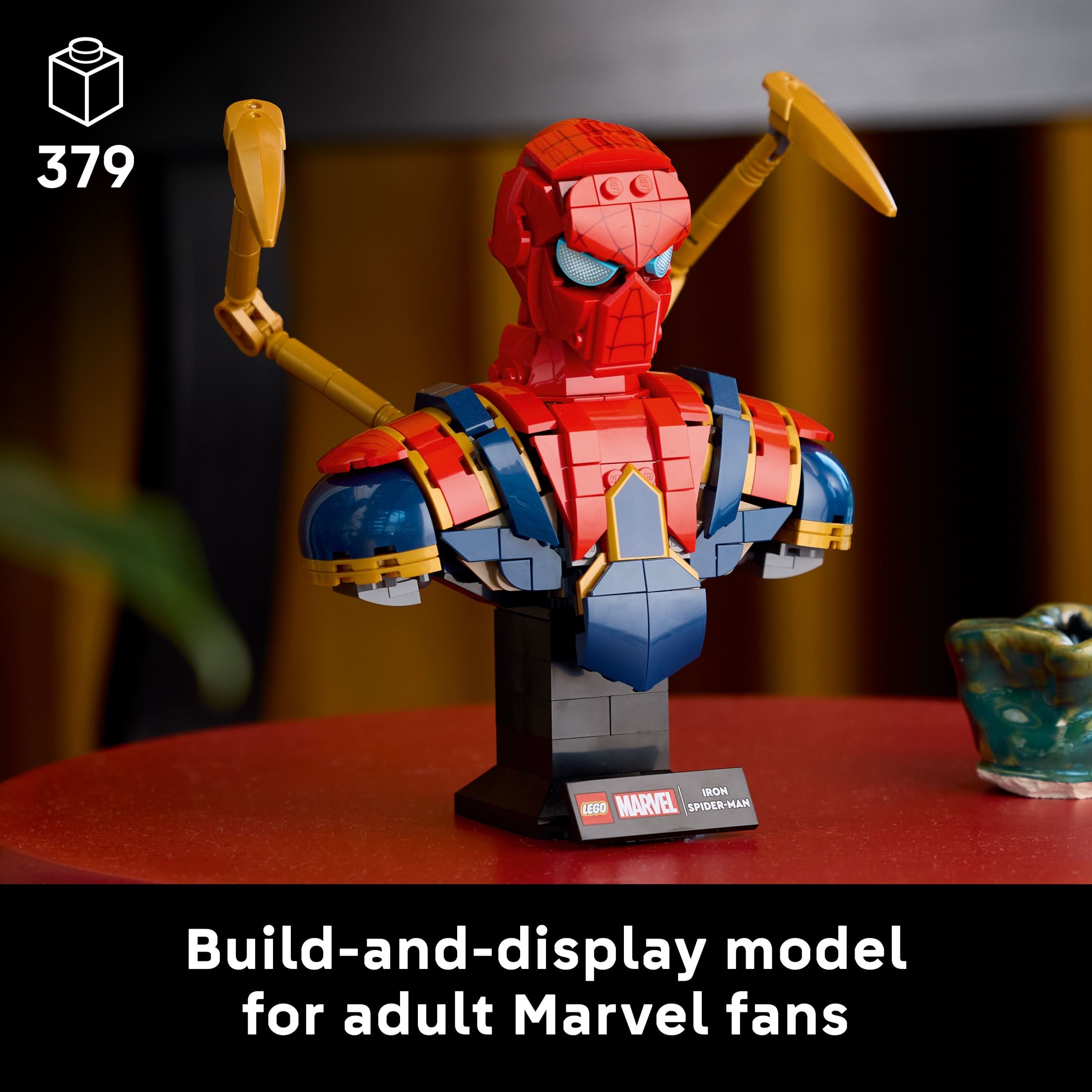 LEGO Marvel Busto de Iron Spider-Man Coleccionable - Kit de Construcción para Adultos, Mayores de 18 Años - Incluye Minifigura de Iron Spider-Man - Modelo Coleccionable para Fans de Superhéroes - Regalo para Hombres y Mujeres - 76326 3