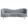 thumbnail image 4 of Sophia 3-piece Upholstered Channel Tufted Sofa Set Grey, 4 of 15