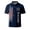 Navy, variant on MuXiKeJi Clothes Men's 250Th Anniversary National Flag Print Casual Waffle Fabric Polo Shirt Cross Patriotic Tee