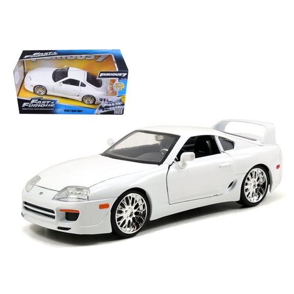 Brian's Toyota Supra White "Fast & Furious" Movie 1/24 Diecast Model Car by Jada