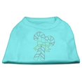 thumbnail image 1 of Candy Cane Rhinestone Shirt Aqua Xl (16), 1 of 1