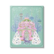 Stupell Industries Vintage Pastel Holiday Reindeer Graphic Art Gallery Wrapped Canvas Print Wall Art, Design by Melissa Wang