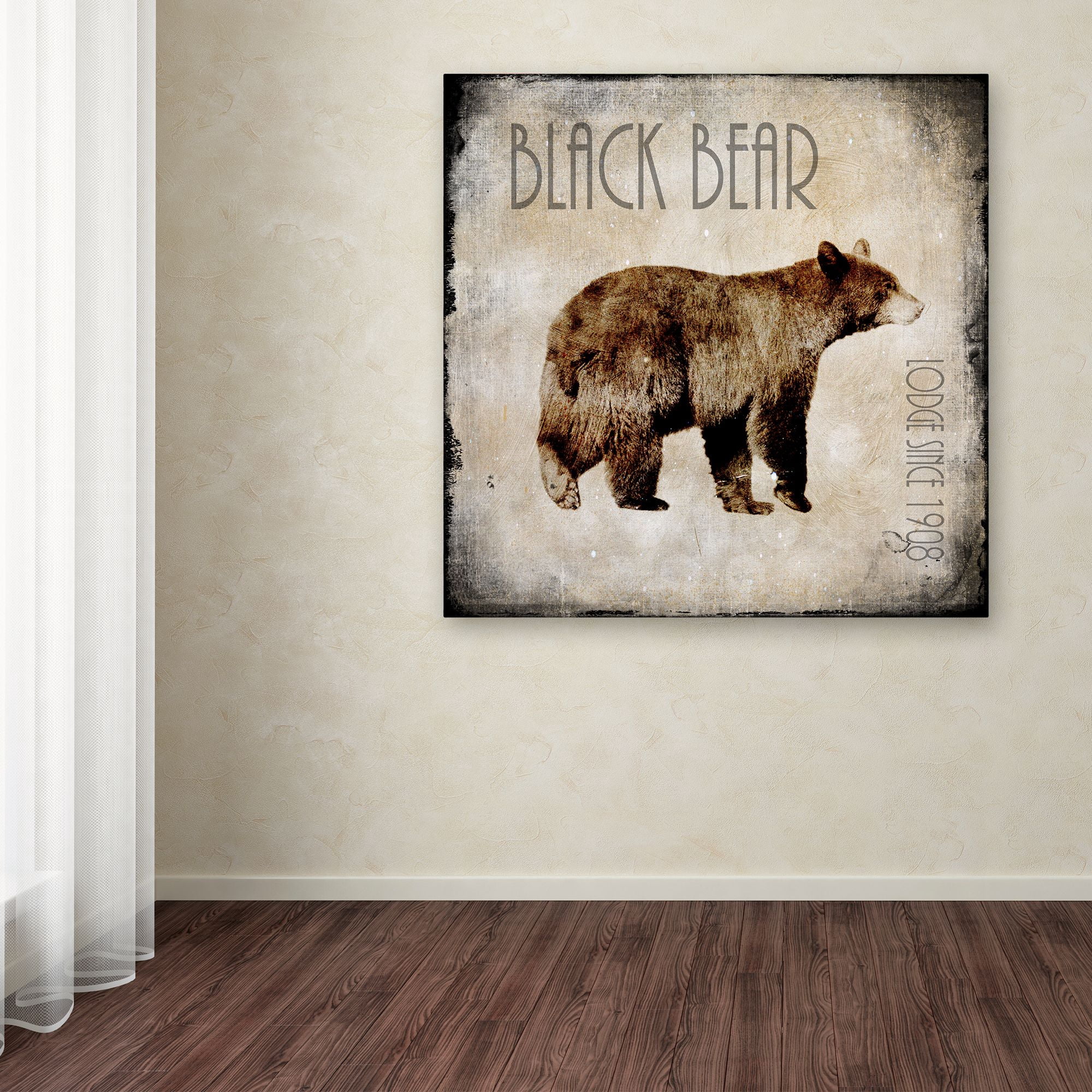Trademark Fine Art 'Moose Lodge 2 - Black Bear' Canvas Art by LightBoxJournal