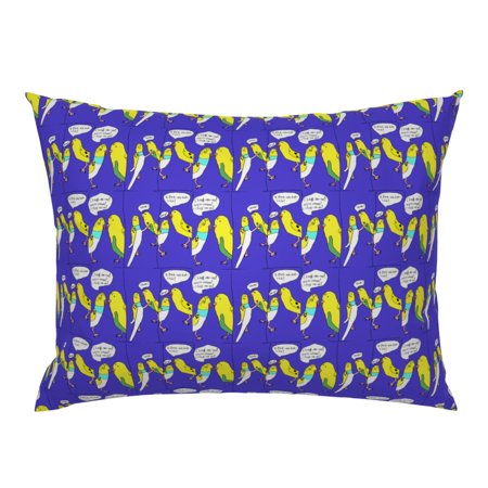 Parakeets Budgies Pillow Sham by Roostery