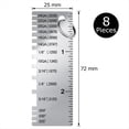 thumbnail image 3 of Medidor de Espesor de Lámina de Metal, Paquete de 8 Accesorios para Herramientas de Soldadura de Herramienta de Inspección de Tamaño de Calibre de Alambre de Acero Inoxidable, 3 of 6