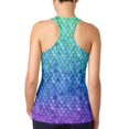 thumbnail image 2 of Halloween Mermaid Scales Costume Juniors Burnout Racerback Tank Top Multi MD, 2 of 2