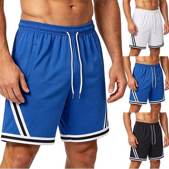 EOYWHK Gym Shorts for Men Casual Quick Dry Breathable Relaxed Fit Workout Shorts Soft Lightweight Sports Shorts for Workout Training Black L