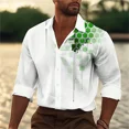 thumbnail image 1 of Camisa de hombre nueva impresión 3D solapa degradada camisa tipo cárdigan de un solo pecho casual vaion street ropa de hombre de alta calidad, 1 of 6