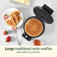 thumbnail image 3 of Waffle Maker, 1250W Round Classic Waffle Iron, 5-Setting Adjustable Browning Control, WMR-CANAS, Brushed Stainless, 3 of 8