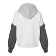 thumbnail image 2 of MV Sport Women�'s Sueded Fleece Colorblocked Crop Hooded Sweatshirt, 2 of 3
