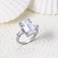 thumbnail image 6 of Bling Jewelry Womens Art Deco 10CT Emerald Cut Engagement Ring Sterling Silver, 6 of 7