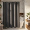 thumbnail image 5 of REGALWOVEN Modern Waffle Weave Shower Curtain with 12 Hooks Waterproof for Bathroom Grey 71"W x 71"L, 5 of 5