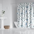 thumbnail image 3 of Ocean Anchor and Sailboat Shower Curtain 72x84, Chun Yafang Polyester Waterproof Fabric, Plastic Hooks Included, Perfect Nautical Bathroom Curtain for Sea Lovers, Guest Bathrooms, or Holiday Homes, 3 of 5