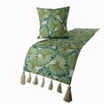thumbnail image 5 of Decorative Bed Runner without Pillow Cover, 86 x 18 Inch Designer CA King Size Bed Scarf in Printed Linen & Embroidery Bed Linen Foot Warmer Home - Tropical Feeling, 5 of 6
