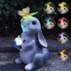 thumbnail image 1 of CaiYueKe Solar Powered Bunny Garden Statue Outdoor Decor LED Light Up Animal Sculpture Patio Lawn Ornament for Easter Spring Yard Art Home Decoration, 1 of 8