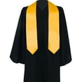 thumbnail image 2 of GraduationMall Unisex Adult Plain Graduation Stole 60" Gold, 2 of 4