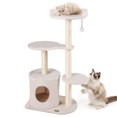 thumbnail image 1 of Gymax 43'' Cat Tree for Indoor Cats w/Condo Comfy Plush Perches Sisal Scratching Posts Beige, 1 of 10