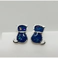 thumbnail image 5 of Cat Blue Opal Silver Earrings, 5 of 6