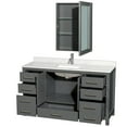 thumbnail image 5 of Wyndham Collection Wcs141460s-Qtz-Unsmed Sheffield 60" Free Standing Single Basin Vanity, 5 of 7