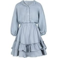 thumbnail image 6 of Girls Dresses,Solid Casual Tiered Swing Midi Dress for Girls 12-13 Years, 6 of 10