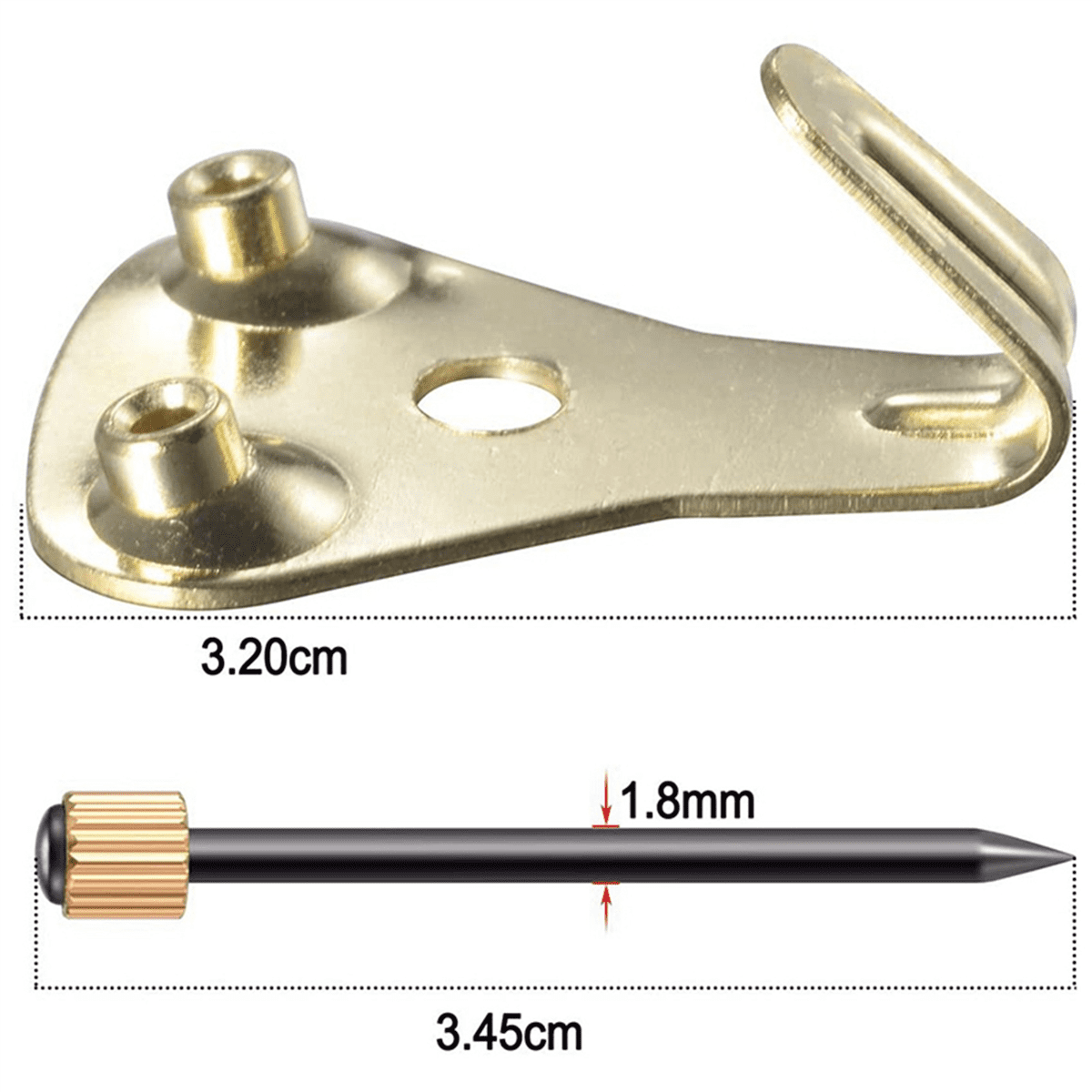 200 Pack 50 Lbs Picture Frame Hangers Hooks with Nails, Heavy Duty Plaster Wall Pro Photo/Heavy Mirror Hanging Kit