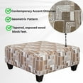 thumbnail image 4 of Roundhill Furniture Nexus Geometric Accent Fabric Cocktail Ottoman, Galactic Parchment, 4 of 7