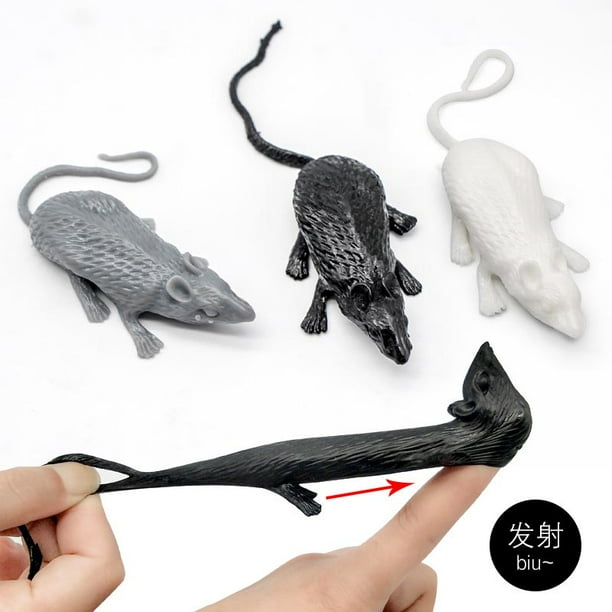 Novelty Gags Practical Joke Toys Funny Laugh Rubber Chicken Rat Stretchy Flying Turkey Finger Birds Sticky Random Color