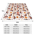 thumbnail image 3 of Cauagu Turkey And Thanksgiving2 Pattern Flannel Bed Blankets,Fleece Blanket Comfortable Air Conditioning Blanket for Sofa Bed Travel Couch & Living Room -40"x30", 3 of 8