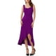 thumbnail image 2 of INSPIRE CHIC Vestido de cóctel para mujer sin mangas elegante con volantes y dobladillo dividido, vestido de fiesta de noche L púrpura, 2 of 6