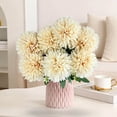 thumbnail image 5 of White Artificial Dahlia Bouquet 14 Inch Maintenance Free Faux Flowers For Home Decor Table Centerpiece, 5 of 6