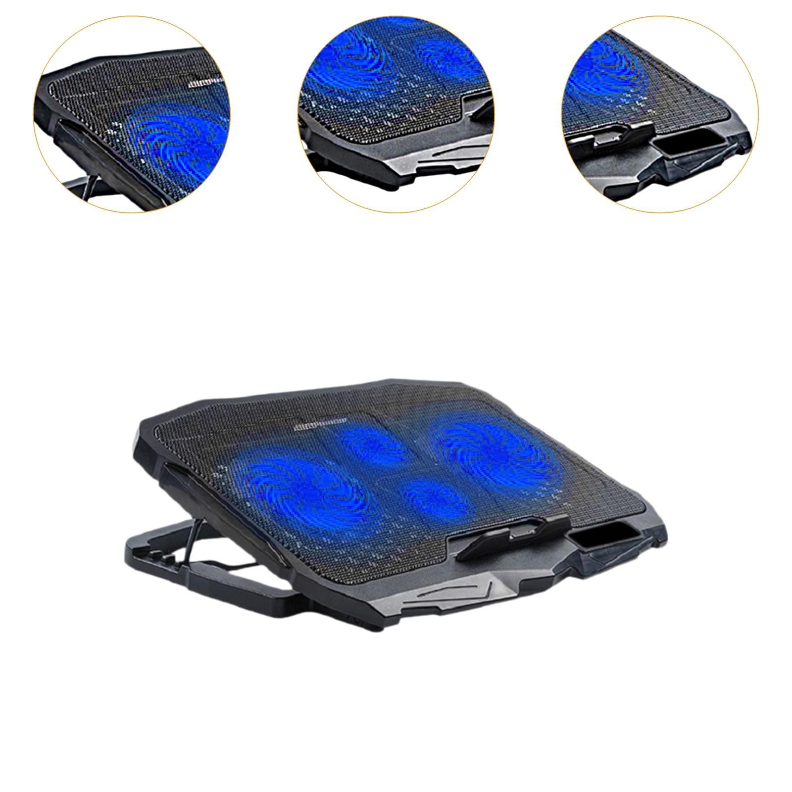 Wzmzjy Foldable Laptop Cooling Pad Adjustable Height USB Powered for 14-15.6inch Laptop With 4 Fans