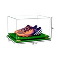 thumbnail image 2 of Clear Acrylic Large Shoe Pair Display Case for Soccer Cleats Football Cleats with Yellow Risers and Turf Base (V13), 2 of 2