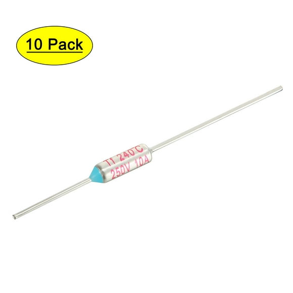 Unique Bargains 250V 10A 240℃ Celsius Circuit Cut Off Temperature Thermal Fuse 10 Pcs
