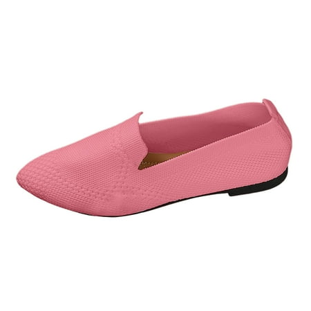 

Caqnni Flats Shoes Women Leather Comfortable Mary Jane Flat Shoes Ankle Strap Pointed Toe Dress Flats for Women (Pink 40)