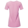 thumbnail image 3 of A2Y Women's Basic Solid Premium Cotton Short Sleeve V-neck T Shirt Tee Tops Mauve S, 3 of 6