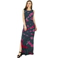 thumbnail image 2 of Bimba Women Gray Long Maxi Dress Chic Style Rayon Day Dresses Sleeveless Gown, 2 of 7