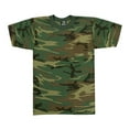 thumbnail image 2 of Rothco 7308 Men Woodland Camo Short Sleeve T-Shirt with Pocket - 3XL, 2 of 3